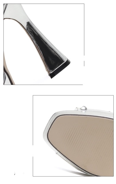 Dép sandal cao gót quai trong đính hạt sang chảnh 022106 13cm