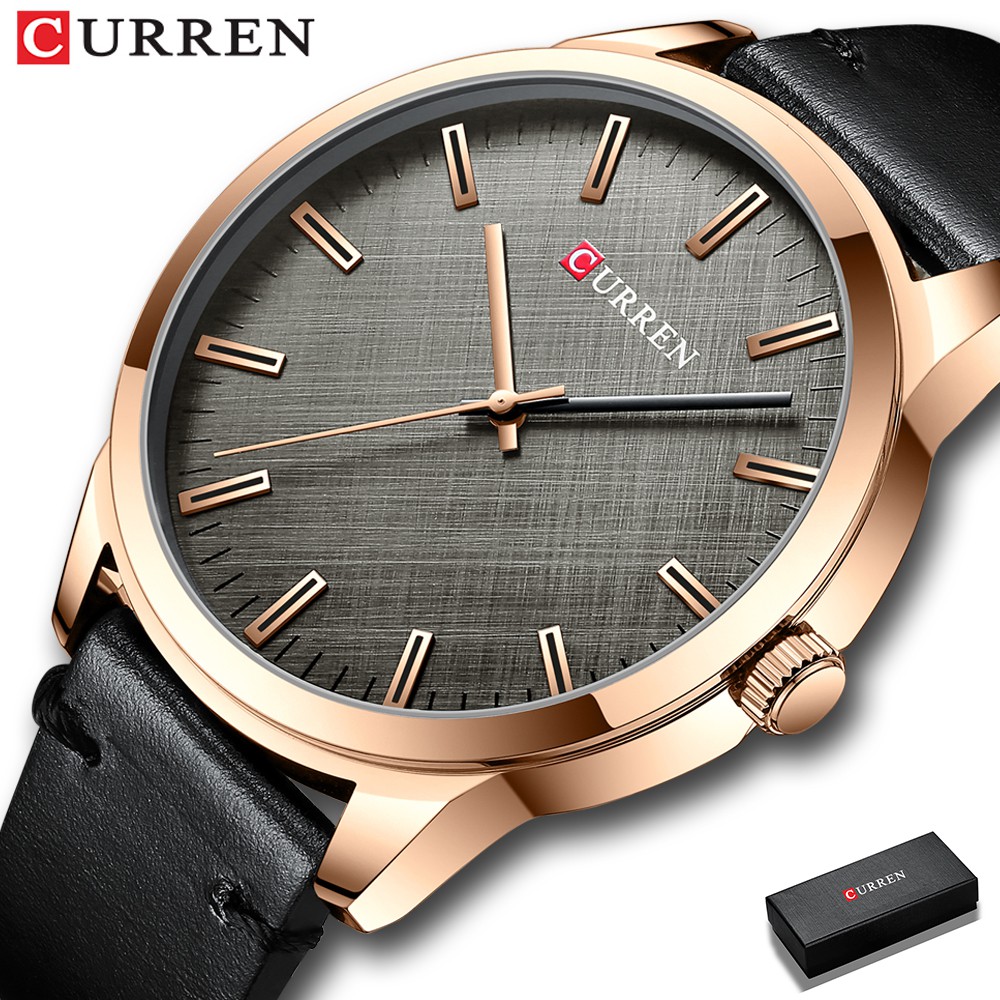 Đồng Hồ Quartz CURREN Chống Thấm Nước Với Dây Đeo Da 8386