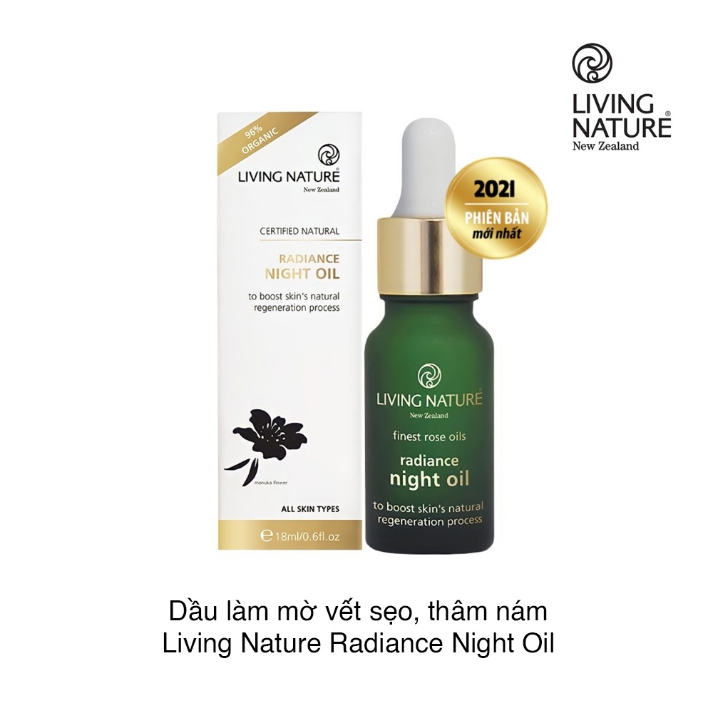 [CHÍNH HÃNG] Tinh chất giảm nám- trắng Da Living Nature Radiance Night Oil 10ml, 18ml