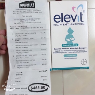 ELEVIT SAU SINH 60V _ ĐỦ BILL