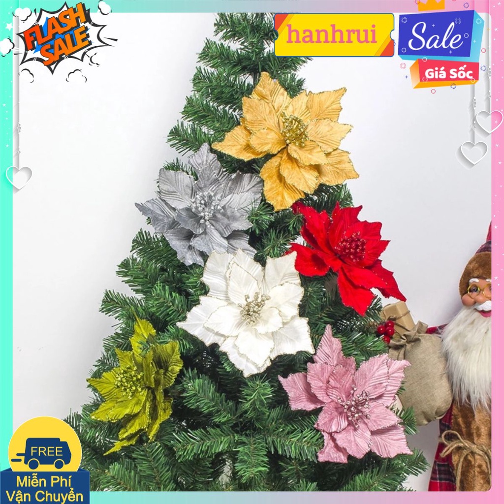 Hoa trạng nguyên trang trí cây thông noel siêu đẹp siêu xinh