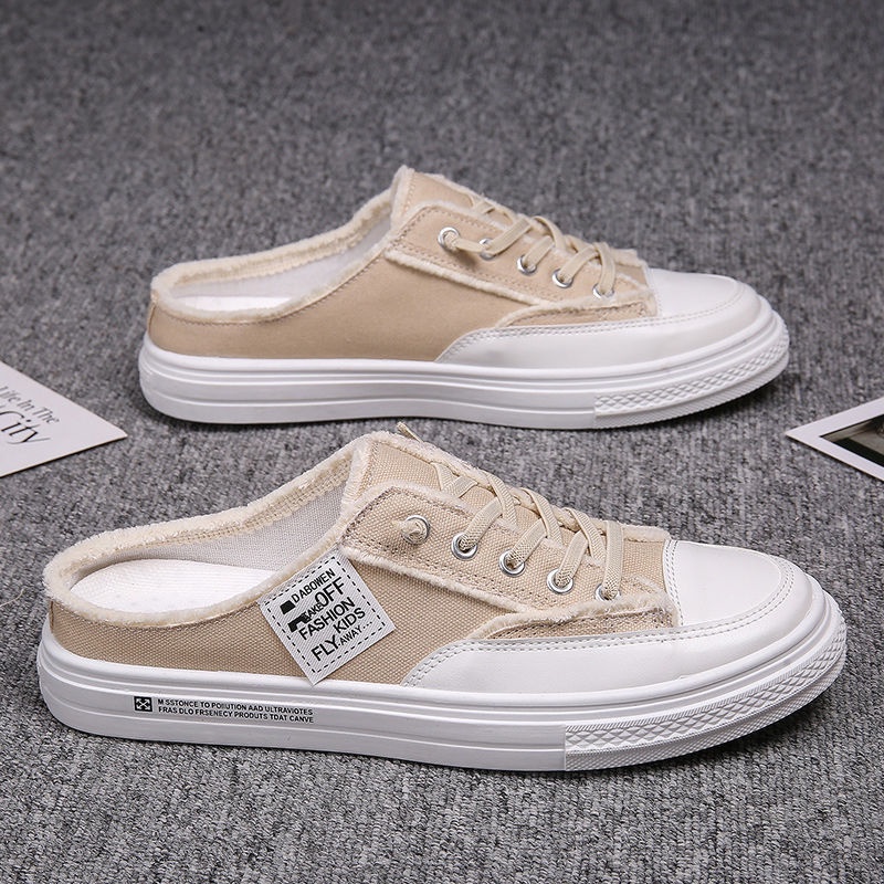 Giày Lười Vải Canvas Thể Thao Thời Trang Phong Cách Hàn Quốc Cho Nam