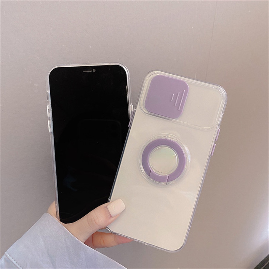 Compatible For iPhone 13 12 11 Pro Max X XR Xs Max SE 2020 7 8 6 6s Plus Ốp điện thoại mềm có giá đỡ hình tròn thích hợp cho