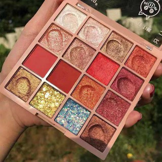 Bảng phấn mắt 16 ô Hadapro Color Eyeshadow Palette có tone nhũ