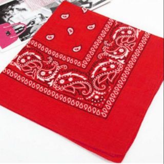 Khăn Bandana (Turban) Đỏ họa tiết Paisley