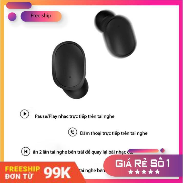 Tai nghe Blutooth A6S TWS không dây kèm Mic âm trầm, chống ồn, chồng nước - Bảo Hành 6 Tháng