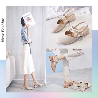 Combo Giày cao gót bít mũi tặng tất , giày búp bê 4,5cm phong cách- D02