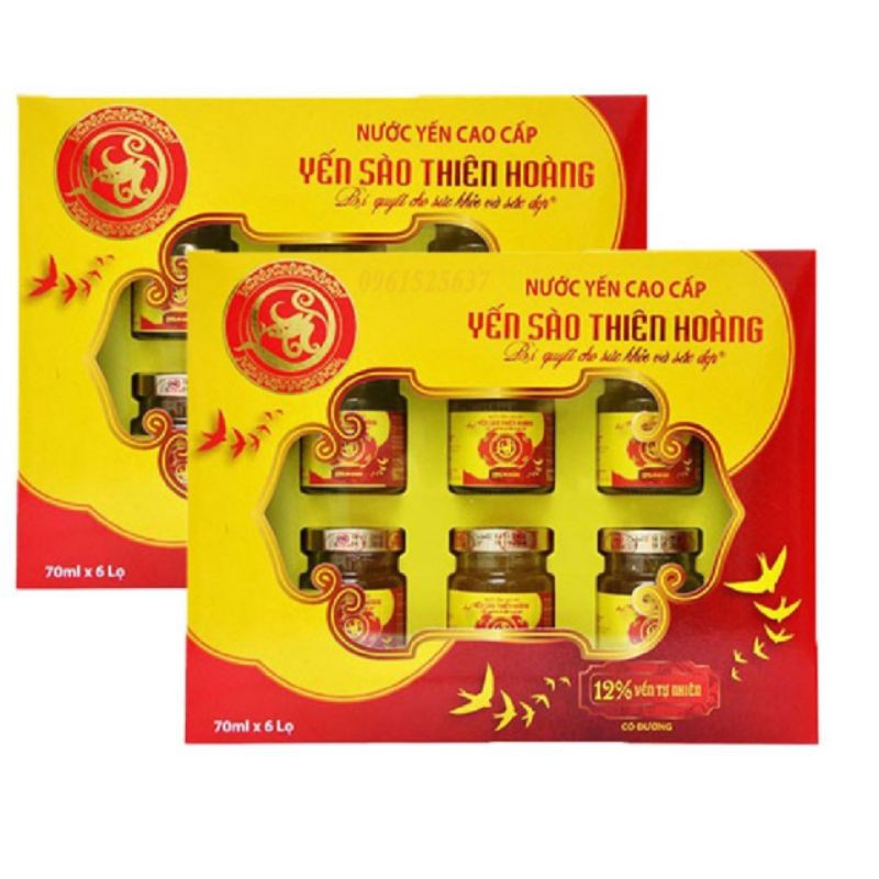 [Combo 2 hộp] Yến sào Thiên Hoàng cao cấp CÓ ĐƯỜNG ⚡12% yến tự nhiên⚡hỗ trợ tăng cường sức khỏe