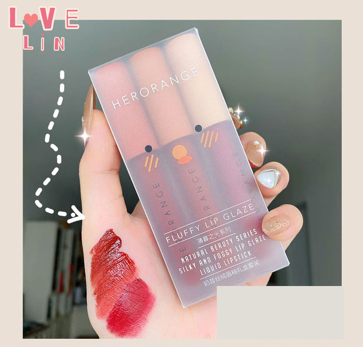 (Hàng Mới Về) Set Son Kem Lì Trang Điểm Xinh Xắn Thương Hiệu Herolin | BigBuy360 - bigbuy360.vn