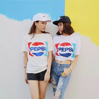Áo Thun Nữ Tay Ngắn Màu Trắng In Chữ PEPSI DLX
