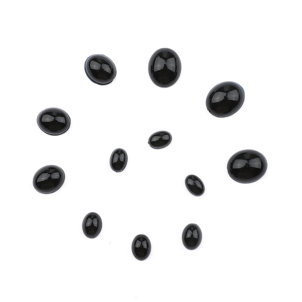 Đôi Mắt Nhựa Màu Đen 5-10mm Cho Búp Bê