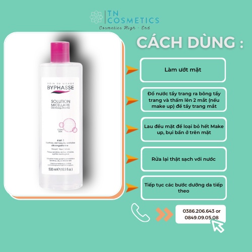 Nước Tẩy Trang Byphasse Micellar Make-up Remover Solution 500ml NTT2824 | BigBuy360 - bigbuy360.vn
