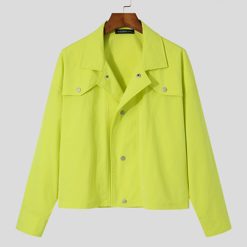 Áo khoác tay dài màu trơn thời trang cho nam size S-5XL