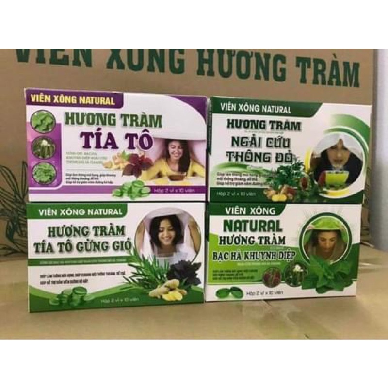 Viên xông Natural Hương tràm ( 2 vỉ x 10 viên)