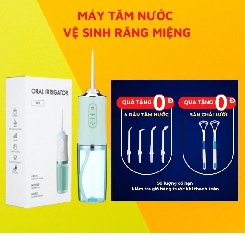 Máy Tăm Nước Vệ Sinh Răng Miệng Oral 3 Chế Độ Phun Chăm Sóc Răng Niềng Nhạy Cảm Loại Bỏ Thức Ăn Thừa