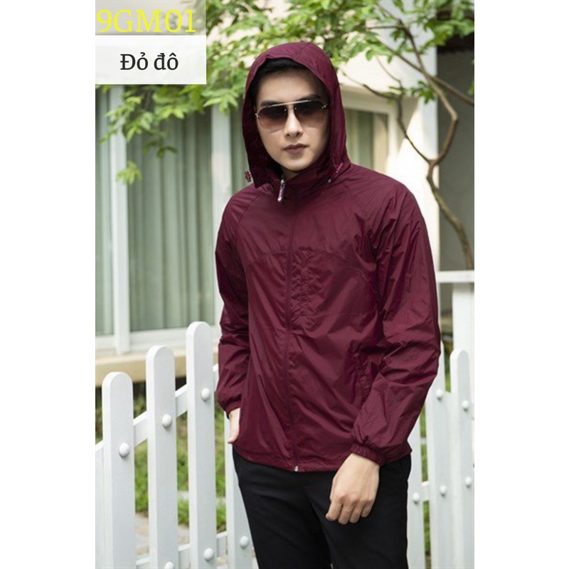 Áo Gió Nam 2 Lớp 𝐂𝐀𝐑𝐃𝐈𝐍𝐀 𝑺𝒂̀𝒊 𝑮𝒐̀𝒏 Chất Liệu Gió Trơn Lót Lưới Cao Cấp Cản Gió Cản Bụi Chống Nắng Gọn Nhẹ Mã 9GM