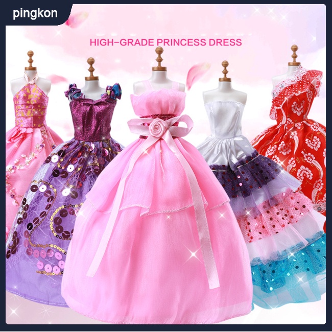 1 Set Đầm Công Chúa Thời Trang Cho Búp Bê Chiều Cao 30cm