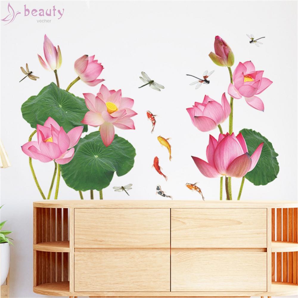 Decal Dán Tường Hình Hoa Sen