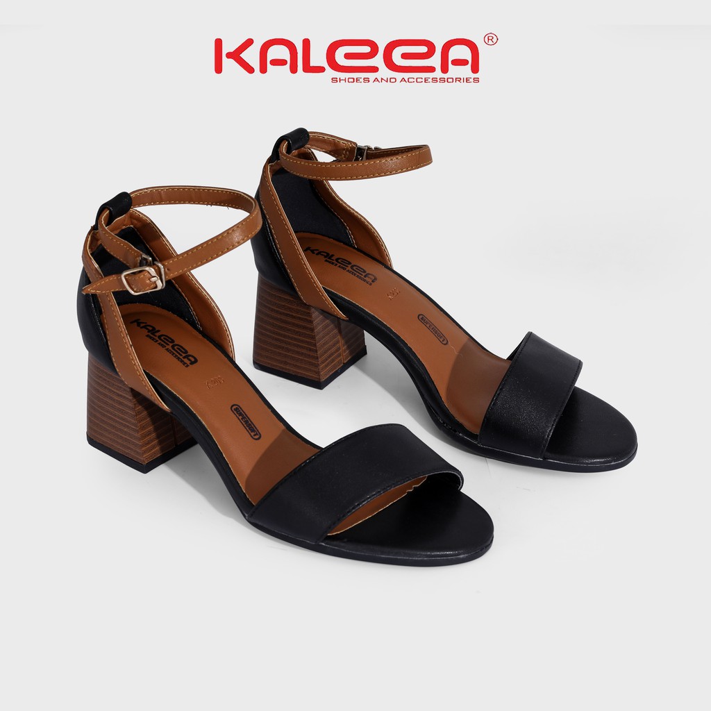 Giày Sandal Nữ KALEEA K203 Sandal Nữ Gót Vuông Cao 6p Hàng VNXK