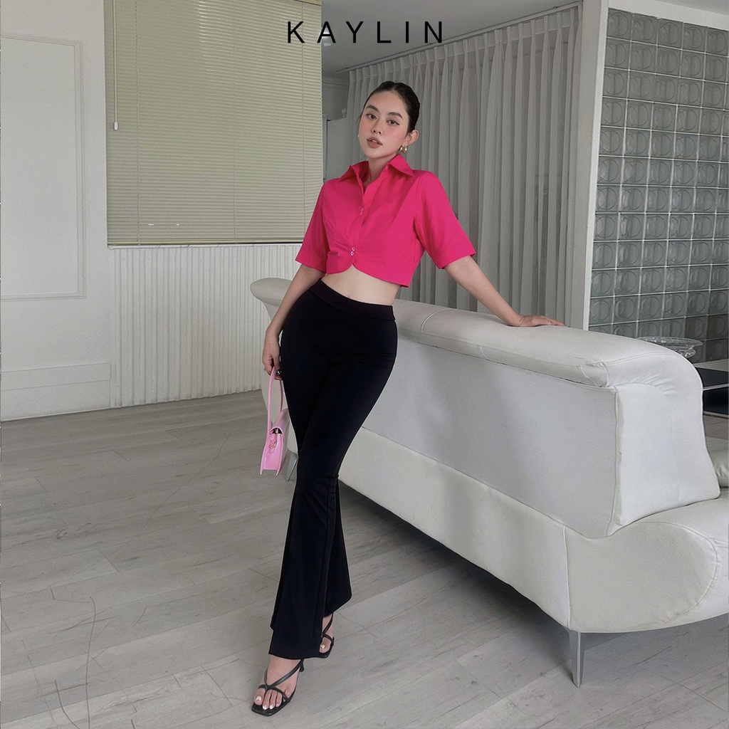 Quần thun nữ dáng ôm ống loe phong cách KAYLIN - N1753