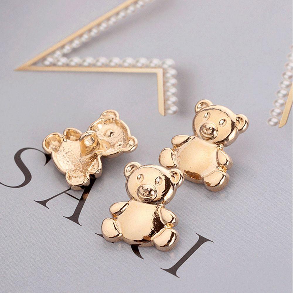 Bộ 5 / 10 Nút Bấm Hình Gấu Sáng Tạo Dễ Thương|Nút Trang Trí Túi Xách May Vá Tiện Dụng