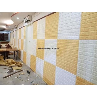 xốp dán tường siêu rẻ kích thước 70x77cm chống thấm nước