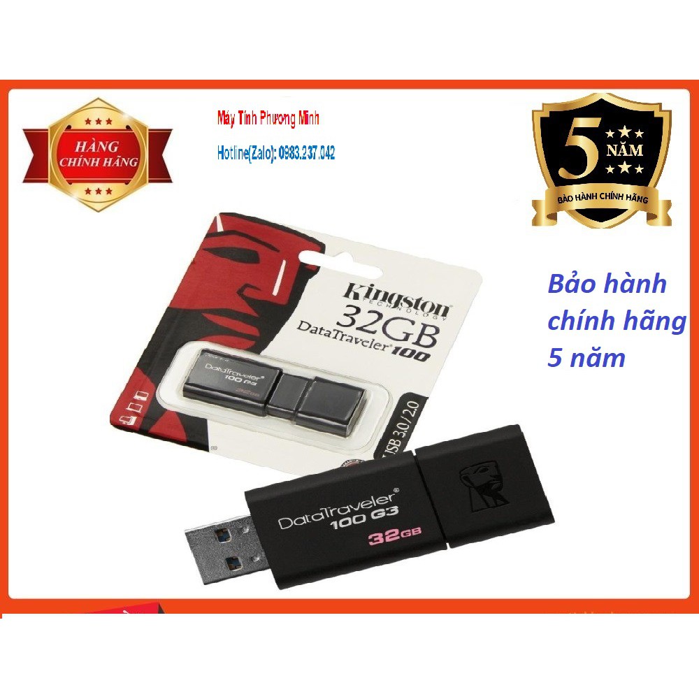 USB Kingston 32GB USB 3.0 - Hàng Chính Hãng bảo hành 5 năm