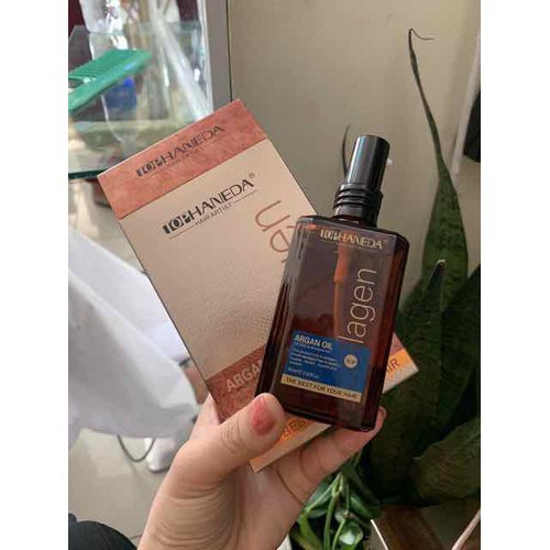 Tinh dầu dưỡng tóc khô yếu Haneda Collagen Argan Oil 60ml