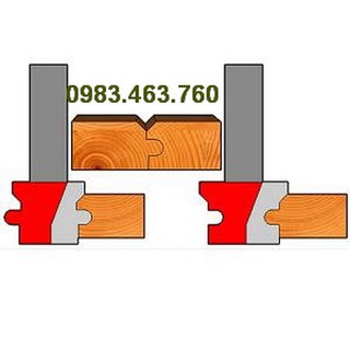 BỘ MŨI SOI, MŨI PHAY GỖ GHÉP VÁN SÀN MŨI CAO 25MM