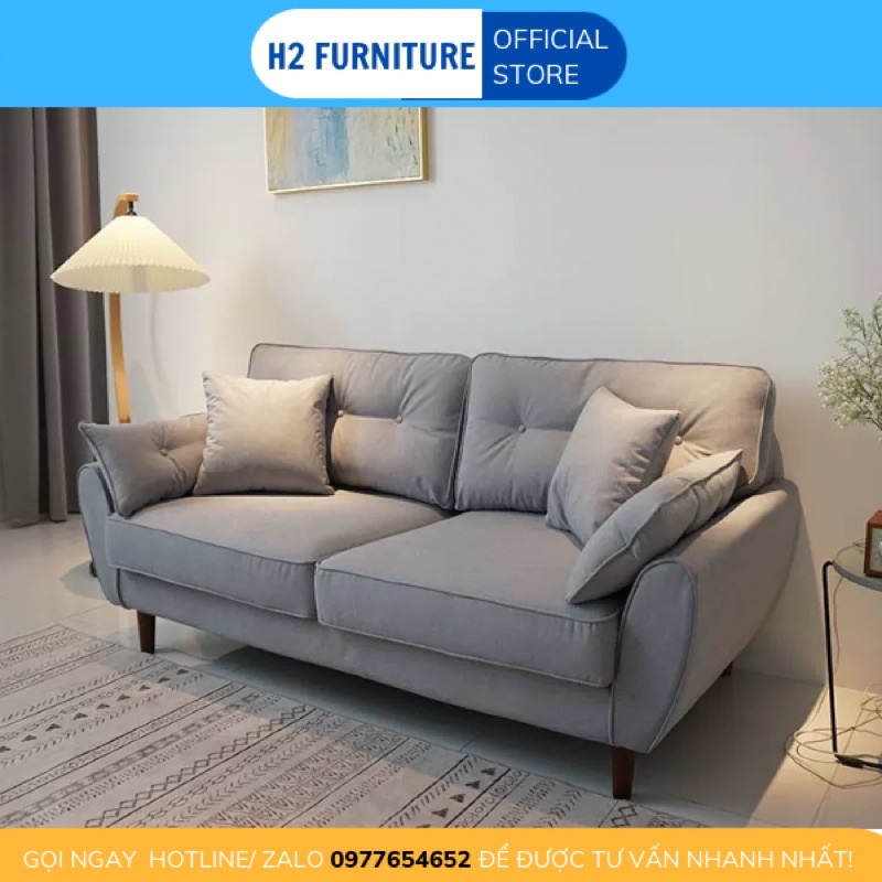 Ghế sofa nỉ H2 Furniture êm ái, bền đẹp sofa phòng khách phòng ngủ, spa, khách sạn Sofa decor