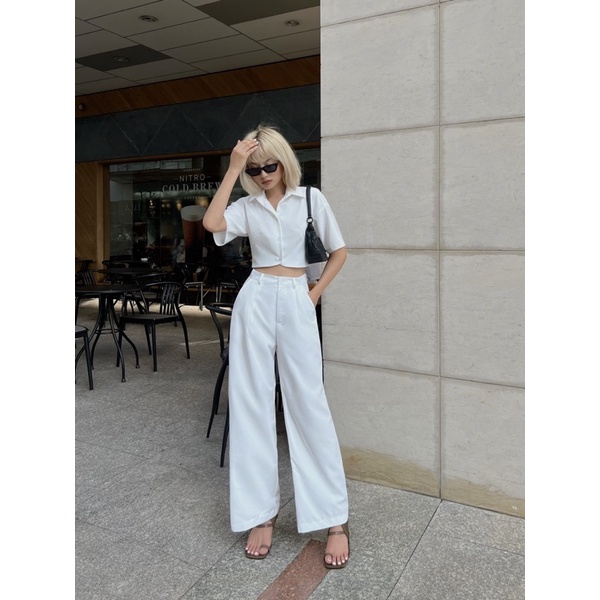 SAP-Áo croptop sơ mi cas