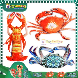 GỐI ÔM TÔM HÙM ALASKA , CUA ĐỎ , GHẸ BÔNG 3D NHỒI BÔNG SIÊU MỊN thú nhồi bông đồ chơi doll toy HÀNG ĐỘC