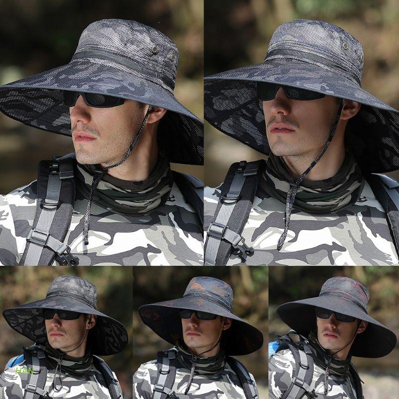 Mũ Tai Bèo Vành Lớn Bảo Vệ Chống Tia UV Chống Thấm Nước Họa Tiết Rằn Ri Tiện Lợi