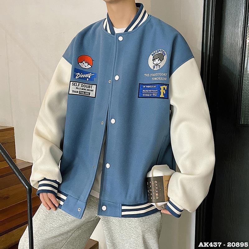 Áo Khoác Bomber Đôi Nam Nữ Nỉ Bông Dày Form Rộng Unisex Áo Khoác Nỉ Nam Nữ Áo Khoác Cài Nút Bấm in DINNERFF - AK3437 | BigBuy360 - bigbuy360.vn