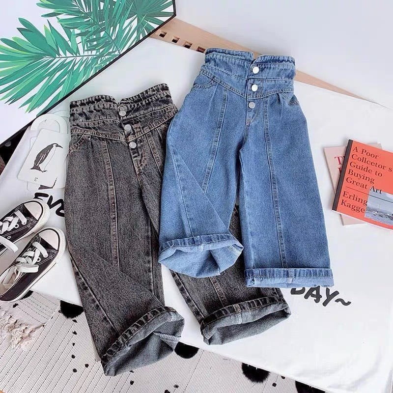 QUẦN JEANS CẠP CAO CHO BÉ YÊU