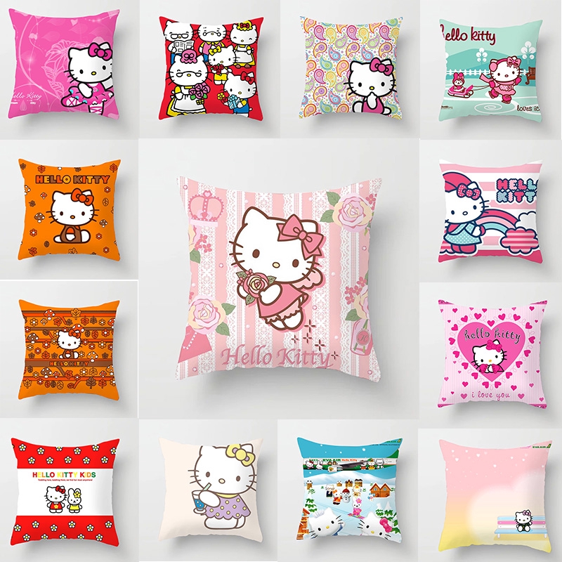 Hello kitty Vỏ Gối In Hình Mèo kitty Đáng Yêu