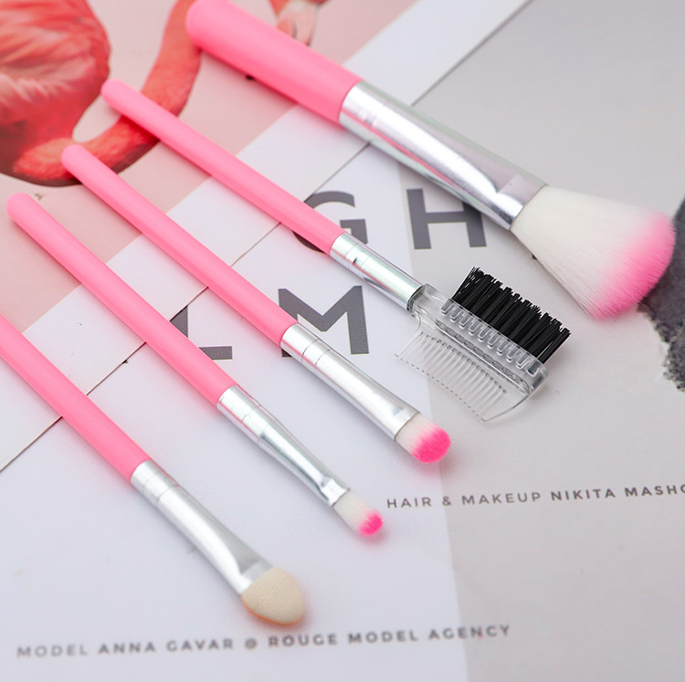 [Hàng mới về] Set 5 Cọ Trang Điểm Mắt Môi Má Hồng Cho Người Mới Bắt Đầu