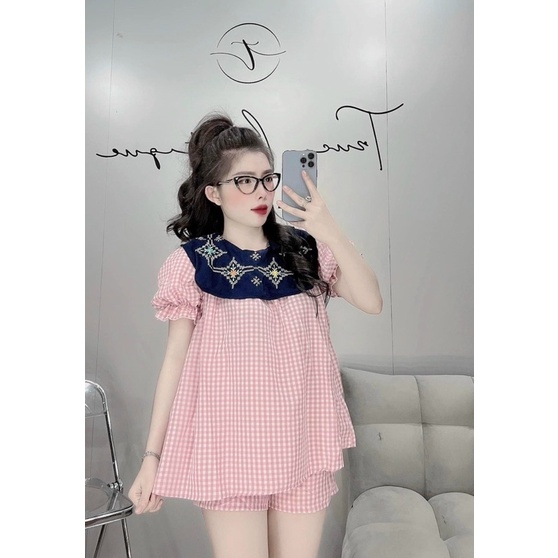 Sét Cổ Thêu Tiểu Thư Bigsize 50kg Đến 100kg (M/L/XL/XXL)