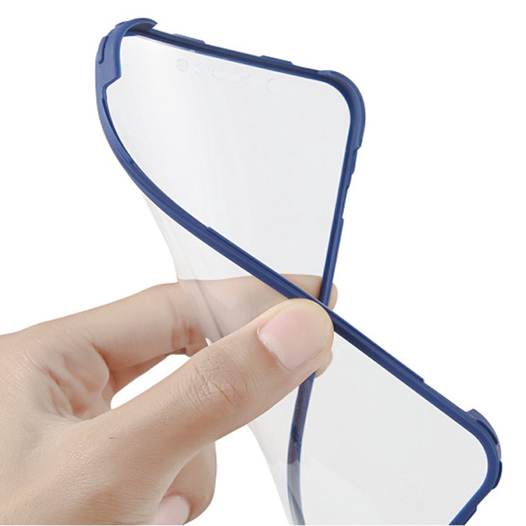 Ốp điện thoại 2 mặt khung TPU bảo vệ 360 độ chống va đập cho iPhone X/Xsmax/11/12/13/Pro/Promax
