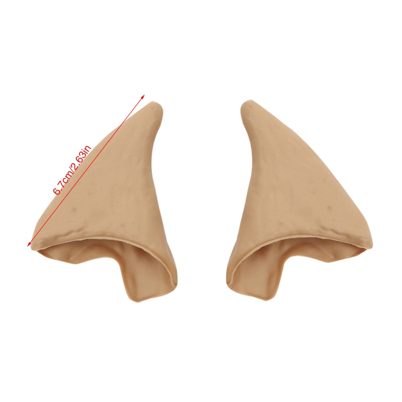 1 Cặp Tai Yêu Tinh Giả Bằng Latex Dễ Thương Dùng Làm Đạo Cụ Chụp Ảnh Dịp Halloween