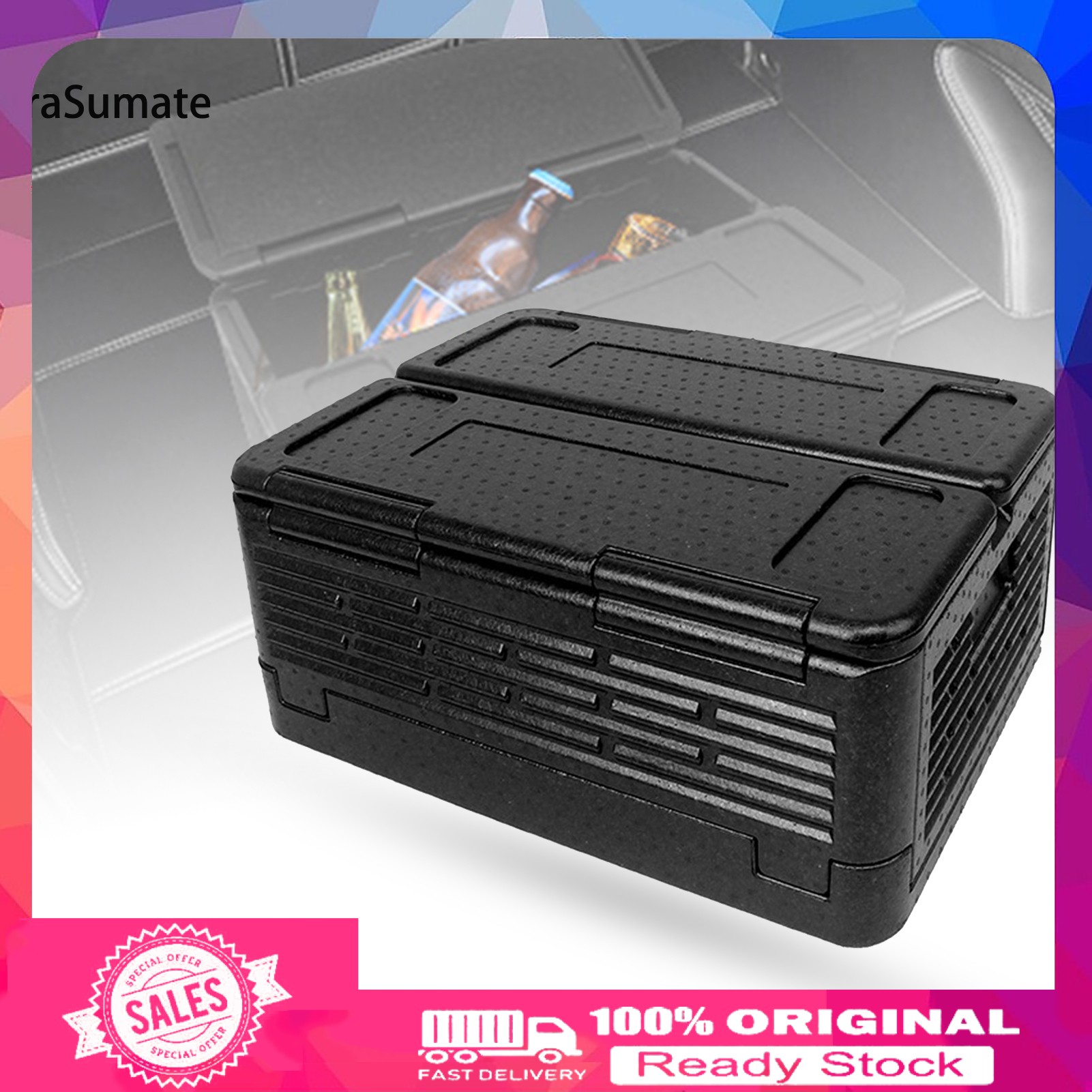raSumate_my Sports  Travel Cool Appearance Portable Box Portable Lightweight Cool Appearance Car Refrigerator Large Capacity for Outdoor
