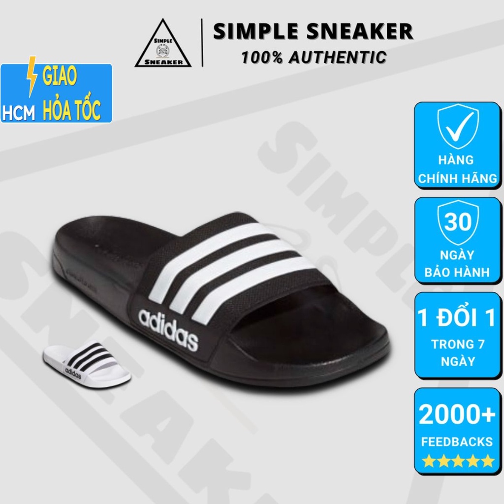 Dép Adidas Shower Chính Hãng FREESHIPAdidas Adilette Cloudfoam Shower Black- Dép Quai Ngang Chống Nước- Simple Sneaker