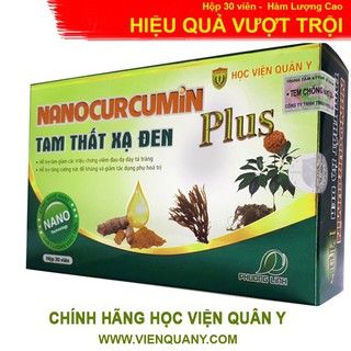 Tam Thất Xạ Đen Nano Curcumin Plus 💊 FREESHIP ️💊 Học Viện Quân Y