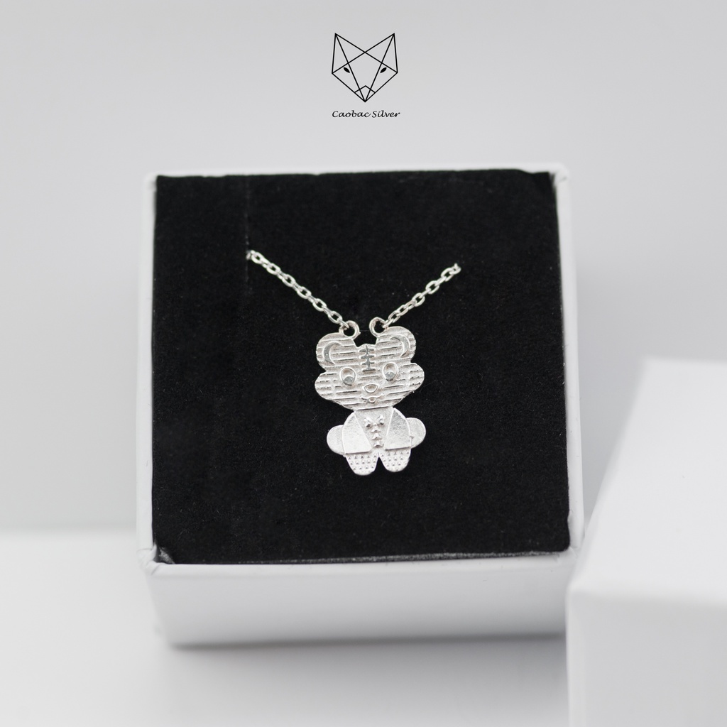 Dây Chuyền Bạc Ta CaoBac Jewellery Cho Nữ Hình Con Giáp Hổ Đơn Giản Phong Cách Cá Tính