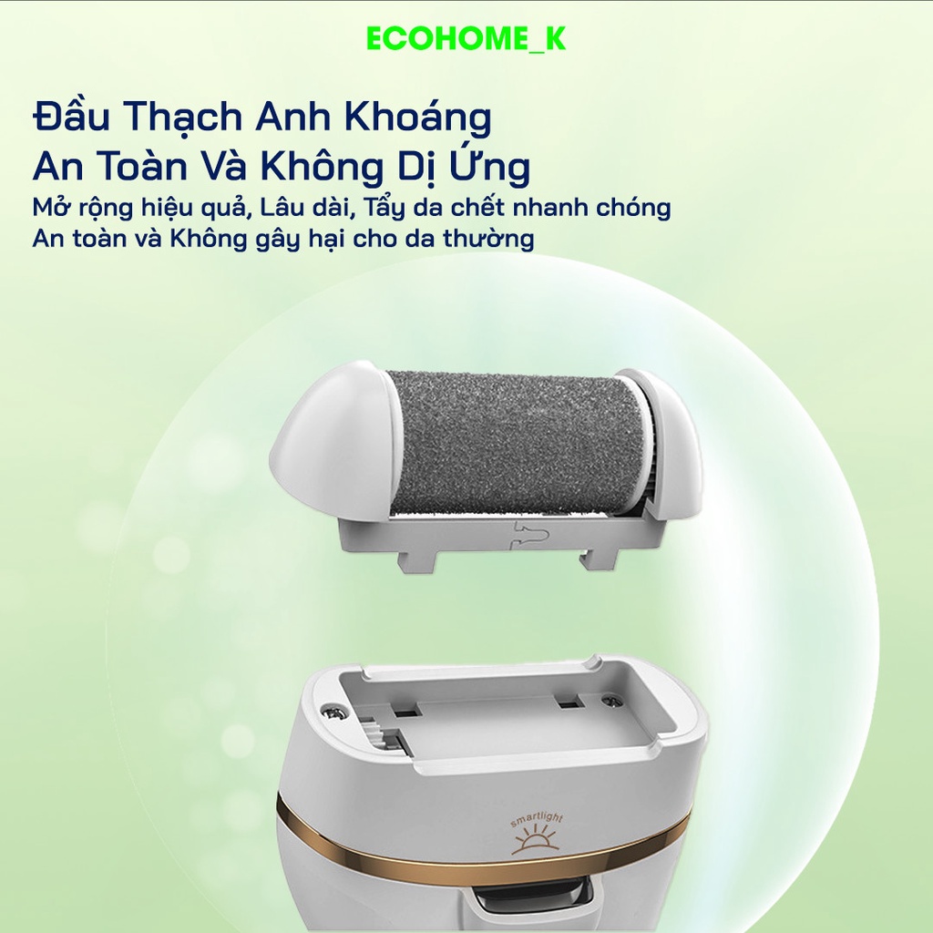Máy chà gót chân cao cấp gồm 2 đầu mài, dụng cụ chà gót chân tẩy tế bào chết bảo hành 12 tháng