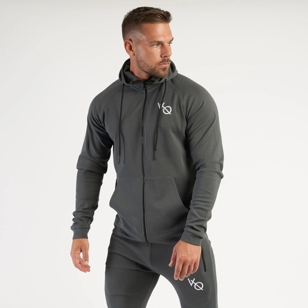  ÁO KHOÁC HOODIE VÀ QUẦN JOGER GYM VQ THUN POLY 4 CHIỀU