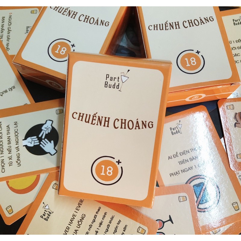 DRINKING CARDS CHUẾNH CHOÁNG 70 LỆNH [CÓ XÚC XẮC] - Bộ Bài Uống Rịu