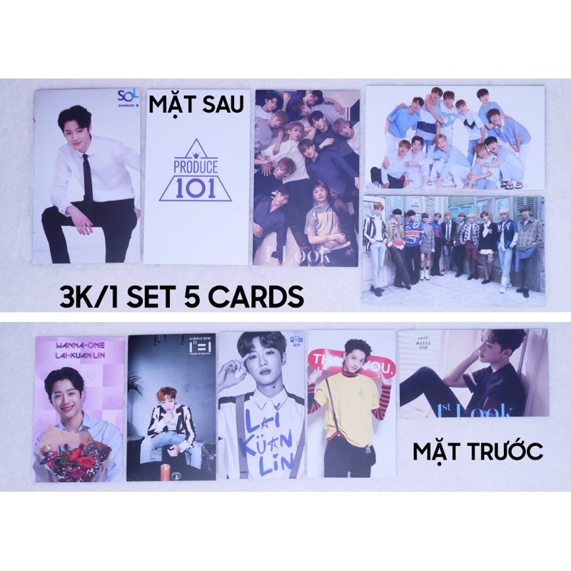 (có sẵn) set card thành viên Wanna One