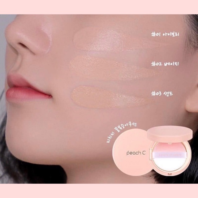 🎉🎉SALE SALE🎉🎉 Phấn Nước Dưỡng Ẩm Cho Lớp Nền Trong Veo Hoàn Hảo Peach C Honey Glow Cover Cushion SPF50+/PA+++ 15g