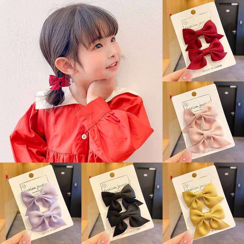 Kẹp Tóc Nơ Nhỏ Dễ Thương Phong Cách Hàn Quốc Dành Cho Bé Gái